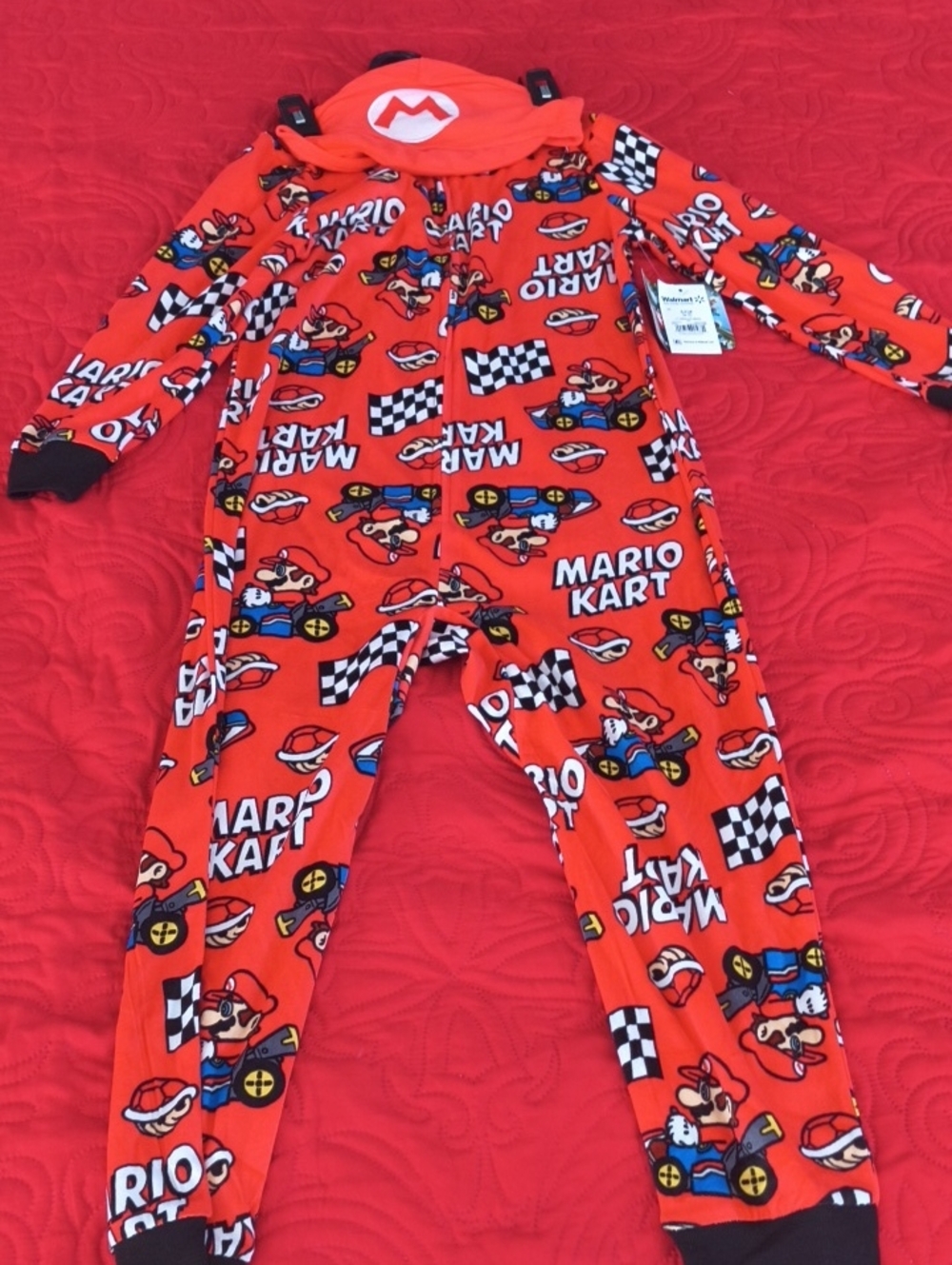 Mario Kart Red Kids One-Piece Pajama